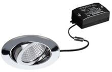 Brumberg SEVEN-R LED-Einbaustrahlerset, inkl. Konverter, schaltbar, 7W, 38°, rund, schwenkbar