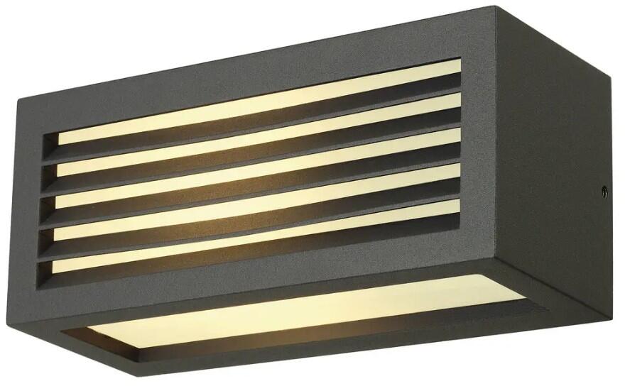 SLV BOX-L, Outdoor Wandleuchte, TC-(D,H,T,Q)SE, IP44, eckig, max. 18W, anthrazit (232495)