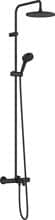 hansgrohe Vernis Blend Duschsystem 240 1 Strahlart mit Wannenthermostat, Kunststoff, 20 l/min, 240 mm, mattschwarz (26899670)