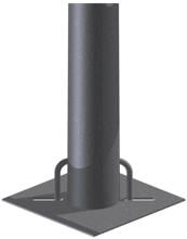 Metalogalva Bodenplatten als Einsinkschutz, inkl. Hakenschrauben zur Befestigung am Mastfuß, d90-240mm, anthrazit (BDP3003003H)