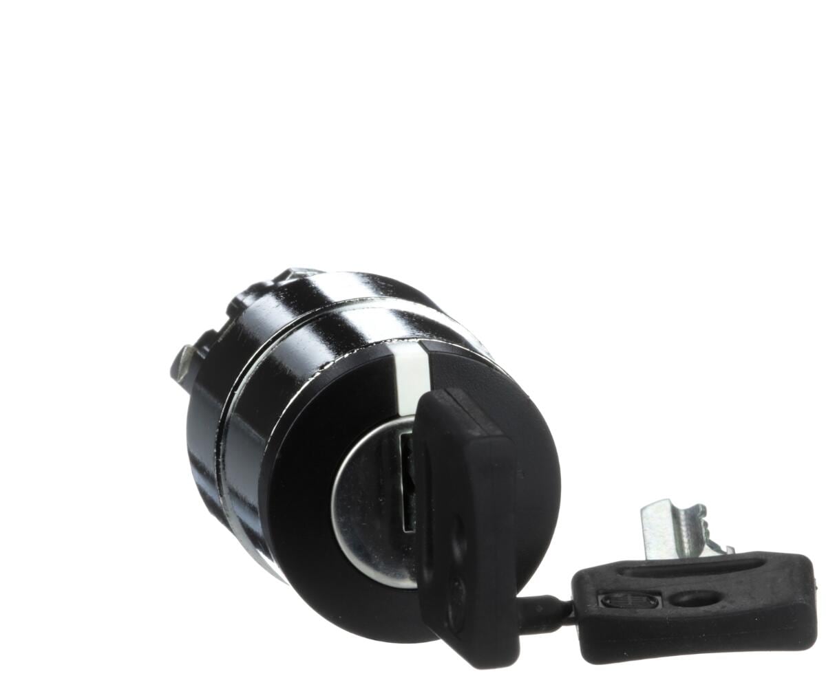 Schneider Electric ZB4BG2 Harmony XB4, Schlüsselschalter, Frontelement, Metall, 22mm, 2 Stellungen, rastend, schwarz