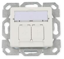 TELEGÄRTNER CAT6A Anschlussdose 2-fach RJ45 500Mhz (100000007)