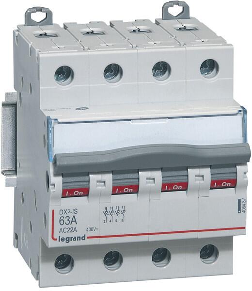 Legrand 406490 DX3 Lasttrennschalter 4-Polig, beleuchtet, 125A, 400V