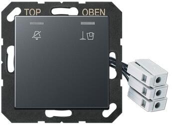 Jung ACUKO5M24ANM Hotelabdeckung mit LED-Einheit 24 V, Außenstelle, anthrazit matt