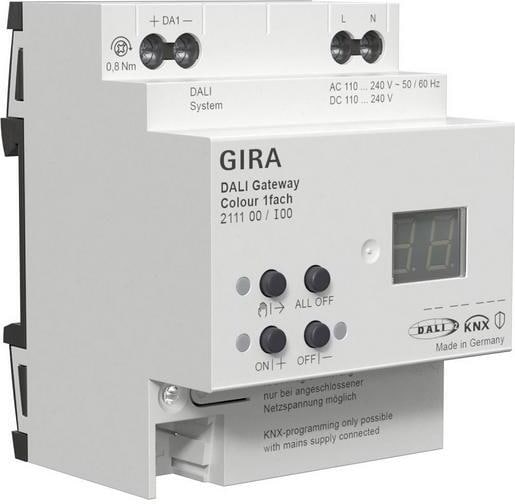 Gira DALI Gateway Colour 1-Fach, REG, KNX Secure, weiß (211100)