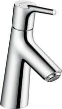 hansgrohe Talis S Einhebel-Waschtischarmatur 80 mit Zugstangen-Ablaufgarnitur, Messing, 5 l/min, Chrom, (72010000)