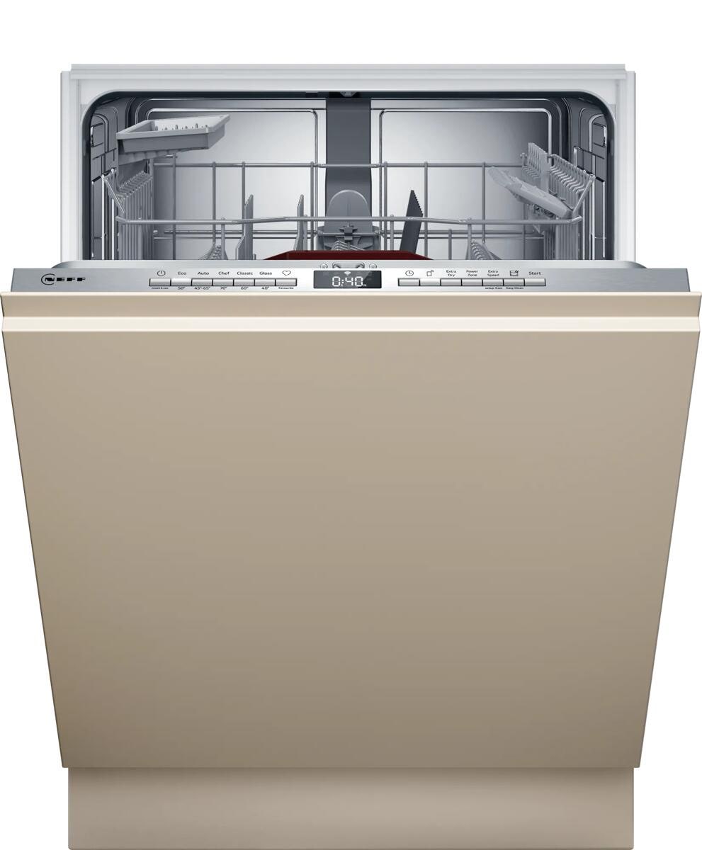 Neff S155EAX16E N50 Vollintegrierter Geschirrspüler, 60 cm breit, 13 Maßgedecke, AquaStop, HomeConnect, InfoLight Rot, Open Dry