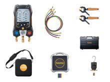 Testo 550s Wärmepumpen Einsteiger-Set, digitale Monteurhilfe, Grafik-Display, 2-Wege Ventilblock, 3er-Füllschlauchsatz (0564 5000)