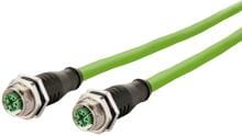METZ CONNECT M12 Industrial Ethernet Leitung, X-kodiert, 10m, M12 Buchse gerade - M12 Buchse gerade, ohne Flansch, PUR (142M2X22100)