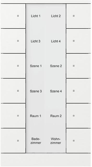 Busch-Jaeger SB/U12.0.11-884 Bedienelement, 12-fach, Busch-Tenton, studioweiß matt (2CKA006330A0075)
