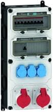 Bals VARIABOX-XL Wandverteiler, IP44, 3xSCHUKO-Steckdosen, 2CEE32A, grau (89107)
