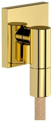hansgrohe FixFit Fine E Wandanschluss mit Rückflussverhinderer, Metall, Rückflussverhinderer, Polished Gold Optic, (28883990)