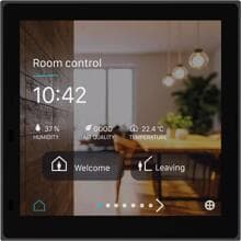 Theben iONprime CP4 KNX Raumcontroller mit integriertem Temperaturregler, Luftfeuchtigkeit, Näherung und Helligkeit, Touch-Display, bis zu 48 Funktionen auf 6 Seiten, Touchscreen (individuell konfigurierbar), Unterputz (UP) (4969300)