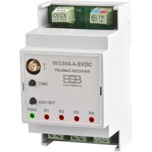 Elektrobock WS304-4 5VDC Empfänger an eine DIN-Leiste, 4- kanaliger, Weiß