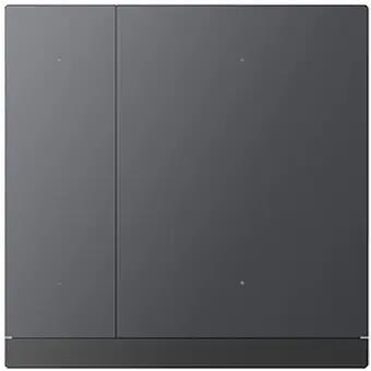 GVS KNX-Tastsensor WALTZ, 2-fach, Aluminium, schwarz (CHPB-04/02.1.21)