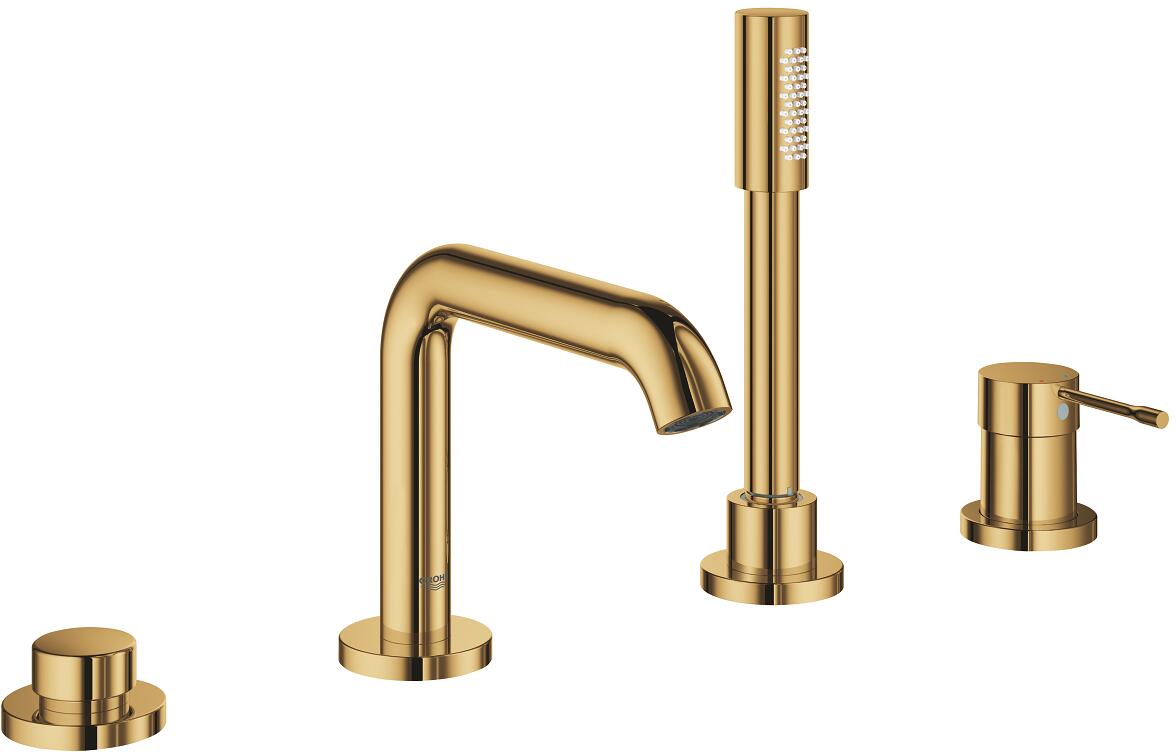 GROHE Essence 4-Loch Einhand-Wannenkombination, eigensicher, Professional Edition, cool sunrise (25251GL1)