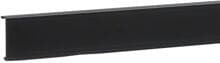 Hager SL20080219011 Sockelleistenkanal Oberteil mit Weichlippe, 20x80x2000mm, graphitschwarz