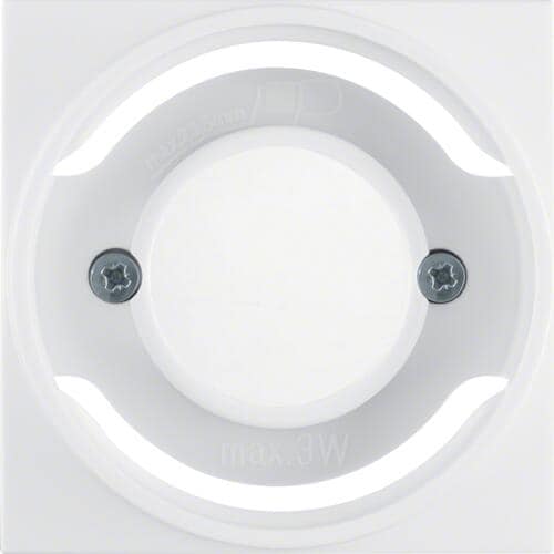 Berker 11988989 Zentralstück für Lichtsignal E14, S.1, polarweiß glänzend