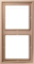 Jung LSZBRG982BF Rahmen 2fach, LS ZERO, Metall, PVD-beschichtet, Bronze gebürstet, senkrechte und waagerechte Montage