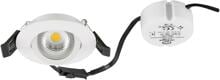 EVN LED COMPACTO68 Deckeneinbau, rund, schwenkbar, IP44, 200-240V, 6W, 3000K, 683lm, inkl. dimmbaren Netzgerät, weiß (E44060102)
