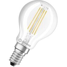 LEDVANCE LED Classic P 40 Filament DIM P 4.8W 827 Clear E14 Dimmbare LED-Lampe, 470lm, 2700K