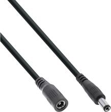 InLine DC Verlängerungskabel, DC Stecker/Buchse 5,5x2,5mm, AWG 18, schwarz 3m (26903G)