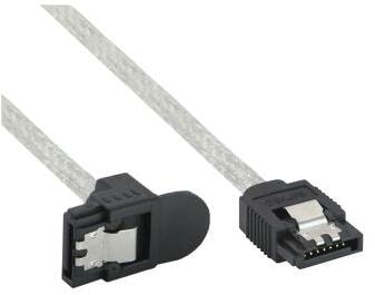 InLine SATA 6Gb/s Kabel rund, mit Lasche, gewinkelt, 0,5m (27305X)