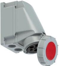 PCE Power Twist CEE-Wandsteckdose, 63A, 5p, 6h, IP67, rot (135-6)