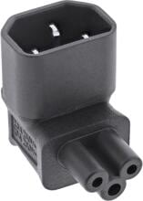 InLine Netzadapter IEC 60320 C14 / C5, oben/unten gewinkelt, 3pol. Kaltgeräte (16723G)