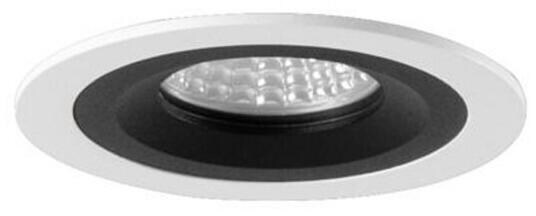 Brumberg M1 Einbaugehäuse, rund, bündig, mit Modulhalterung bündig, starr, IP44, max. 1x13W, ohne LED-Modul, Aluminium, weiß/schwarz (45007550)