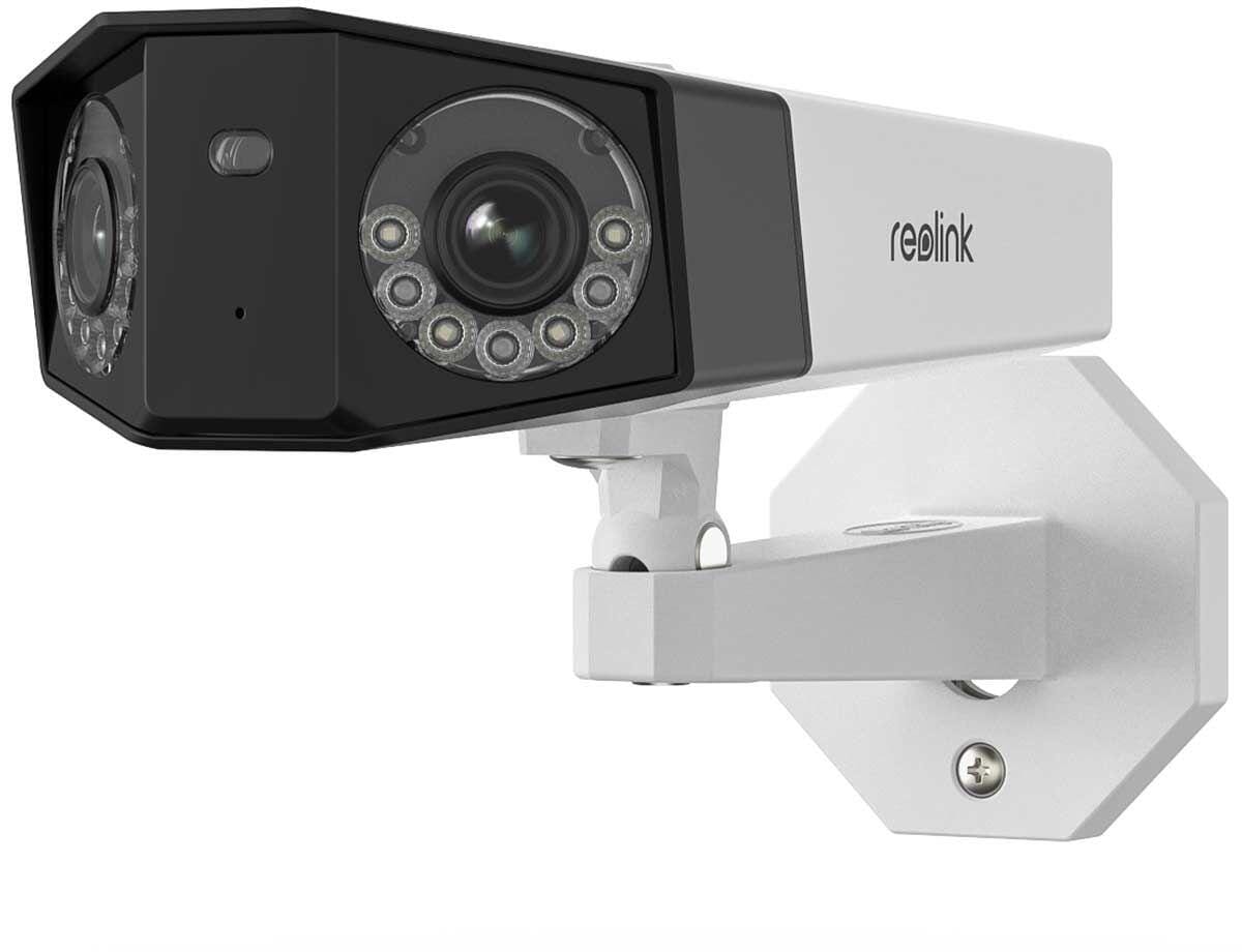 Reolink Duo Series P750 Intelligente 16 MP PoE Überwachungskamera mit zwei Objektiven, 180°- Panoramablick, Perimeterschutz und KI-Videosuche, weiß (r