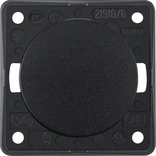 Berker 936562510 Wechselschalter, Integro - Design Flow/Pure, schwarz glänzend