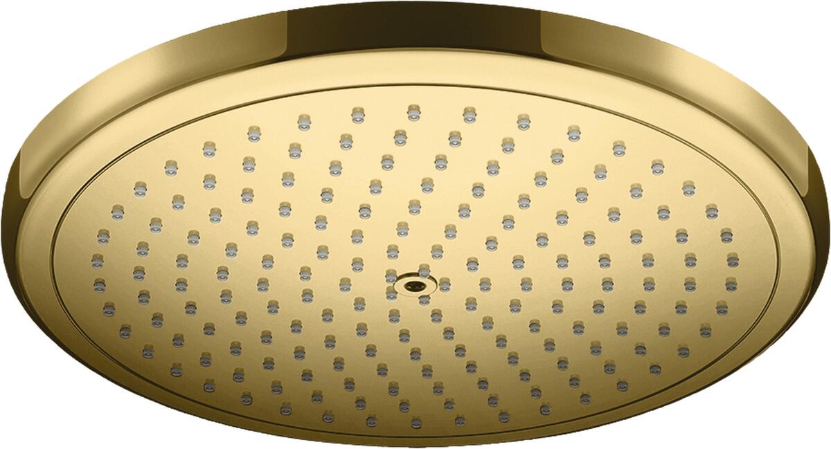 hansgrohe Croma Duschkopf 280 1 Strahlart wassersparend, Metall, 8,5 l/min, 280 mm, Polished Gold Optic (26221990)
