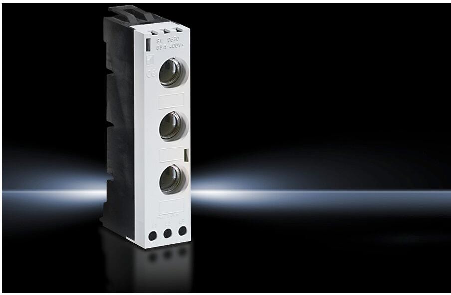 Rittal SV 9630.000 Mini-PLS Reitersicherungselement, D02-E18, 63 A, 400 V, 3-polig, Rundleiteranschluss 1,5-16 mm², Passhülse, inkl. Berührungsschutza