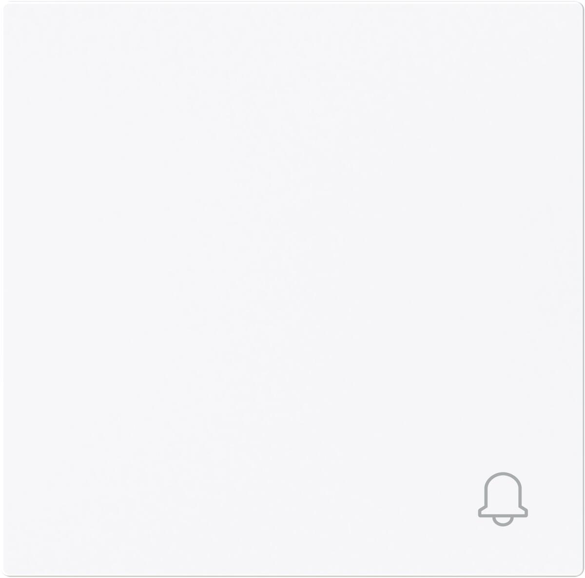 Busch-Jaeger 2520 KI-44G Wippe für Schalter/Taster, Busch-art linear , einteilig, Symbol Klingel, studioweiß glänzend (2CKA001751A3341)