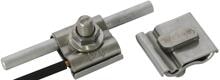 Dehn UEK 8.10 AQ4 50 HKSM10 V2A UNI-Erdungsklemme für Rd 8-10mm und Leiter 4-50mm² mit Schraube M10 + Mutter, NIRO (540260)