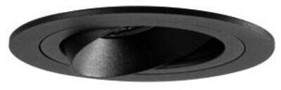 Brumberg M1 Einbaugehäuse, rund, bündig, mit Modulhalterung vertieft, schwenkbar 20°, IP20, max. 1x13W, ohne LED-Modul, Aluminium, schwarz (45008180)