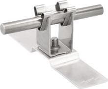 Dehn DLH DG 8 H20 KP V2A AL Anformbarer Dachleitungshalter DEHNgrip H 20mm NIRO m. Strebe-Klebepad f. Rd 8mm (297140)