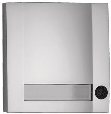 Grothe Domolux SIM/SW Klingeltaster, beleuchtet, Edelmetall-Beschichtung, silber matt/schwarz (51113)