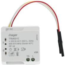 Hager TRM691E Funk UP Universal-Dimmer, 1fach/Binäreingang, 2fach, 200W, 2Draht