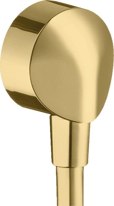 hansgrohe FixFit Wandanschluss E ohne Rückflussverhinderer, Kunststoff, Polished Gold Optic, (27454990)