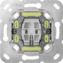 Gira 311600 Wipp-Kontrollschalter Einsatz mit Befestigungskrallen, Universal-Aus-Wechselschalter, 10 AX, 250 V, LED