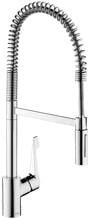 hansgrohe Cento Einhebel-Küchenarmatur XXL, Semi-Pro, 2 Strahlarten, Messing, 300 mm, G ⅜ Anschlussschläuche, mit Rückflussverhinderer, chrom (14806000)