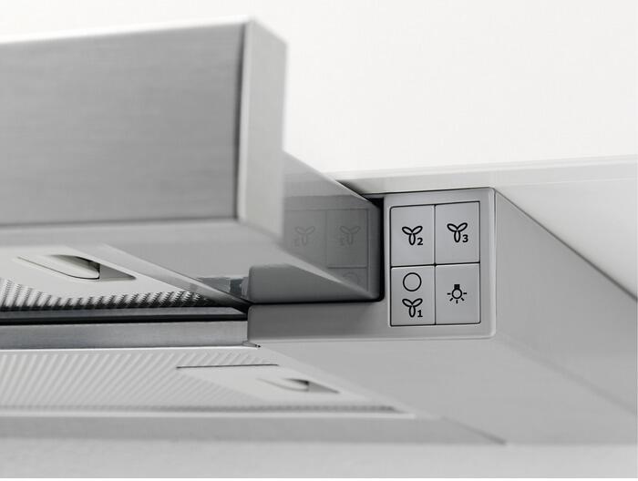 Hotte Aspirante écran Plat AEG 60 Cm - Extraction 345 M³/h - Recyclage Ou évacuation - Commandes Tactiles - Gris