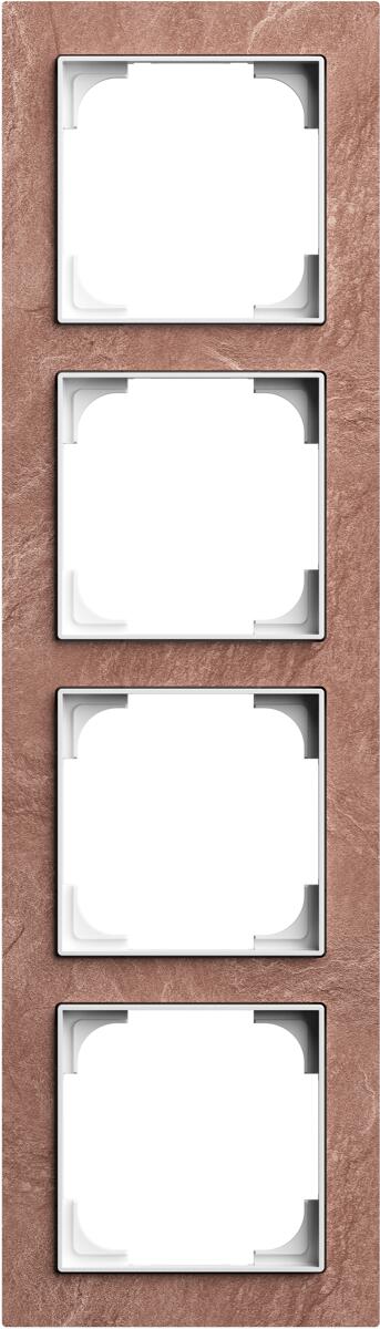 Busch-Jaeger 1724-4097 Abdeckrahmen, art linear, 4-fach, Schiefer Terra Rosso (2CLA897400A2958)
