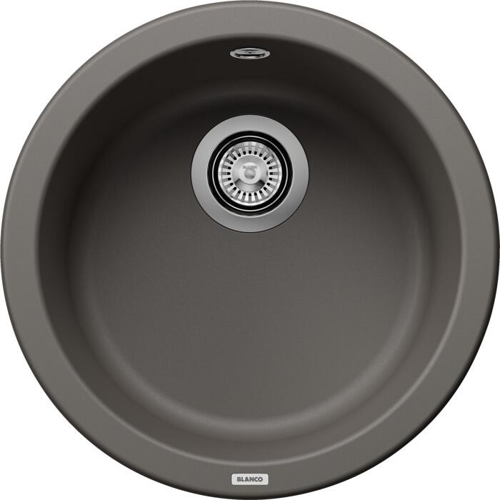 Blanco Blancorondo Granitspüle, Silgranit, ohne Ablaufferbedienung, vulkangrau (527240)