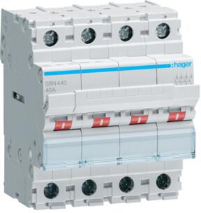 Hager SBN440 Ausschalter 40A, 4 Schließer, 400V AC, 4PLE