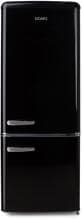 DOMO DO91706R Stand Retro Kühl-Gefrierkombination, 54,5 cm breit, 191 L, schwarz