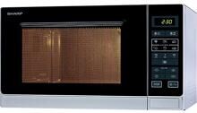 Sharp R342INW Stand Mikrowelle, 900 W, 25 L, 11 Stufen Regulierung, 8 Gar- und Auftau-Automatik-Programme, Drehteller, weiß
