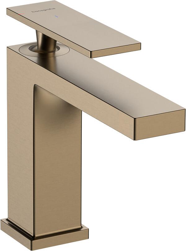 hansgrohe Tecturis E Einhebel-Waschtischarmatur 110 CoolStart wassersparend+ mit Zugstangen-Ablaufgarnitur, Messing, 4 l/min, Brushed Bronze (73014140
